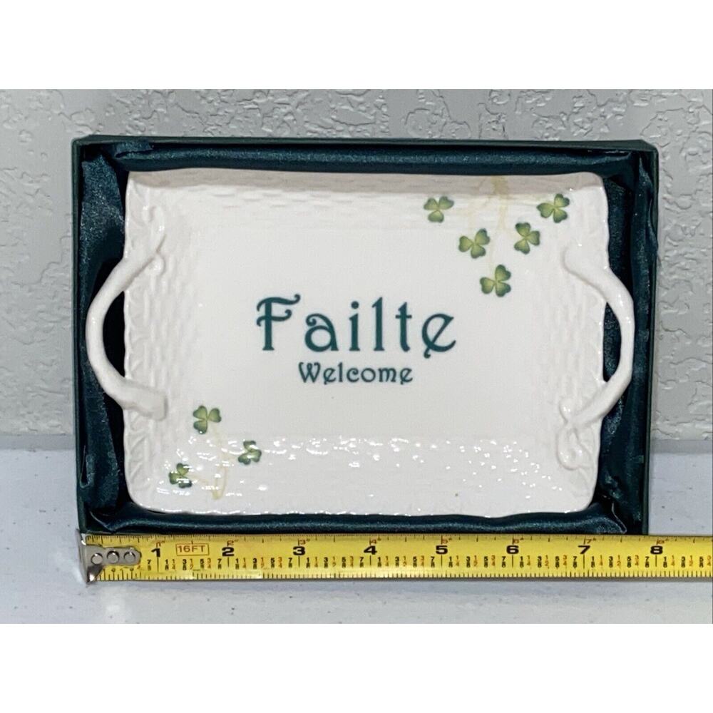 I. Godinger & Co‎ Irish Failte Welcome Tray Valet Key Trinket Dish Money Holder - Picture 4 of 5